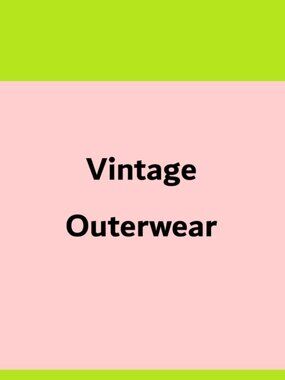 Vintage Jackets & Coats